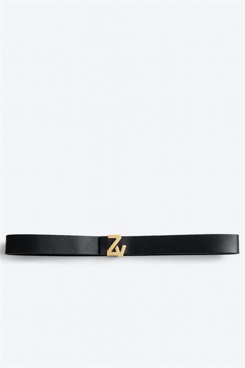 Zadig & Voltaire Initiale Belt Negras | ZV-255837