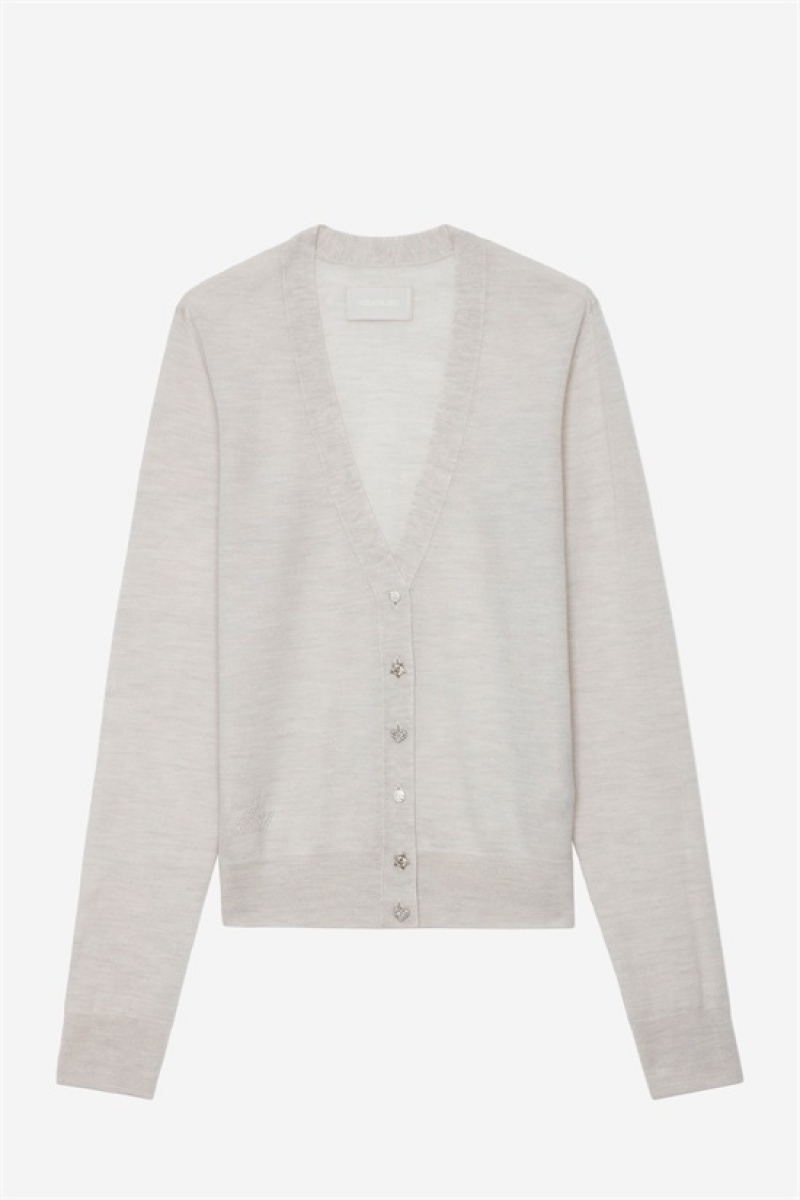 Zadig & Voltaire Jemmy Jewel Cardigan Blancas | ZV-256457