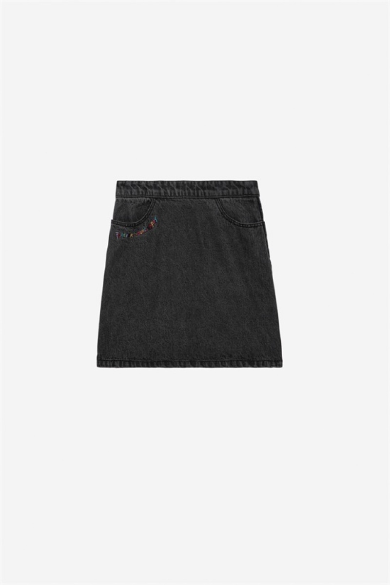 Zadig & Voltaire Jinette Denim Skirt Gris | ZV-256373