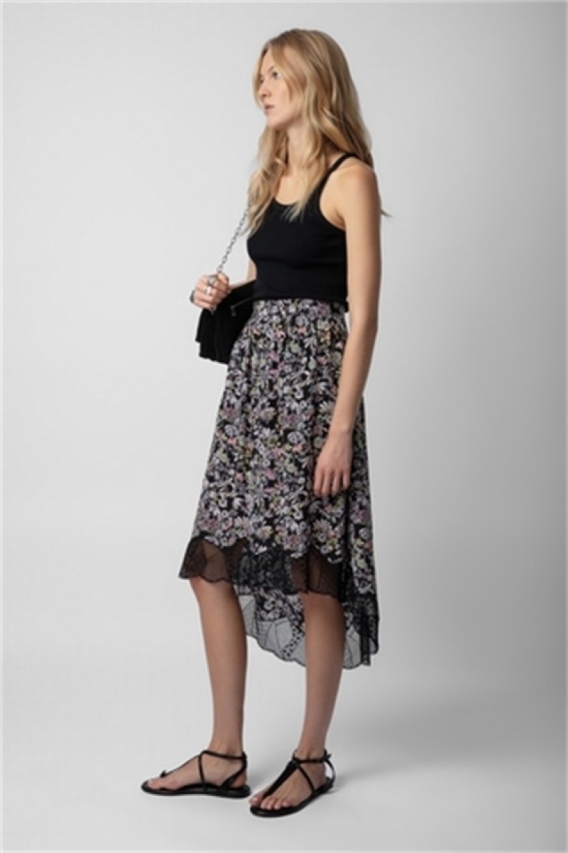 Zadig & Voltaire Joslin Kaya Skirt Negras | ZV-256390