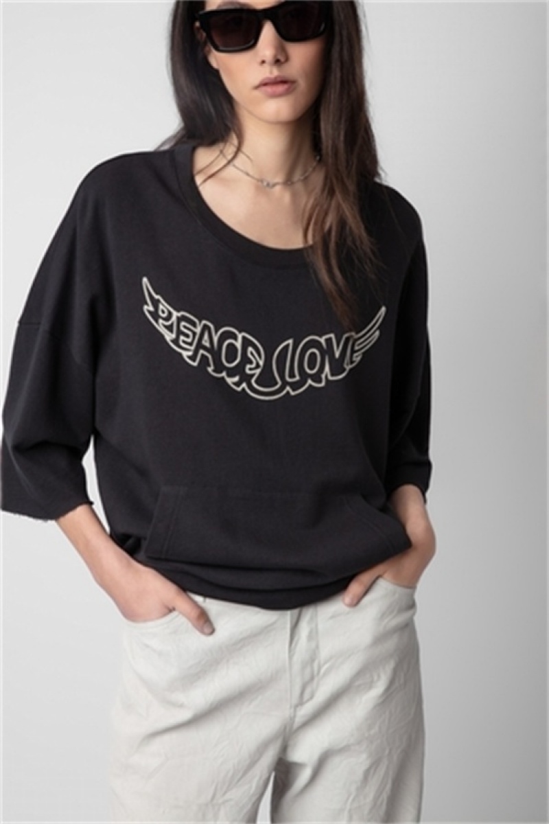 Zadig & Voltaire Kaly Love Wings Sweatshirt Gris | ZV-256248