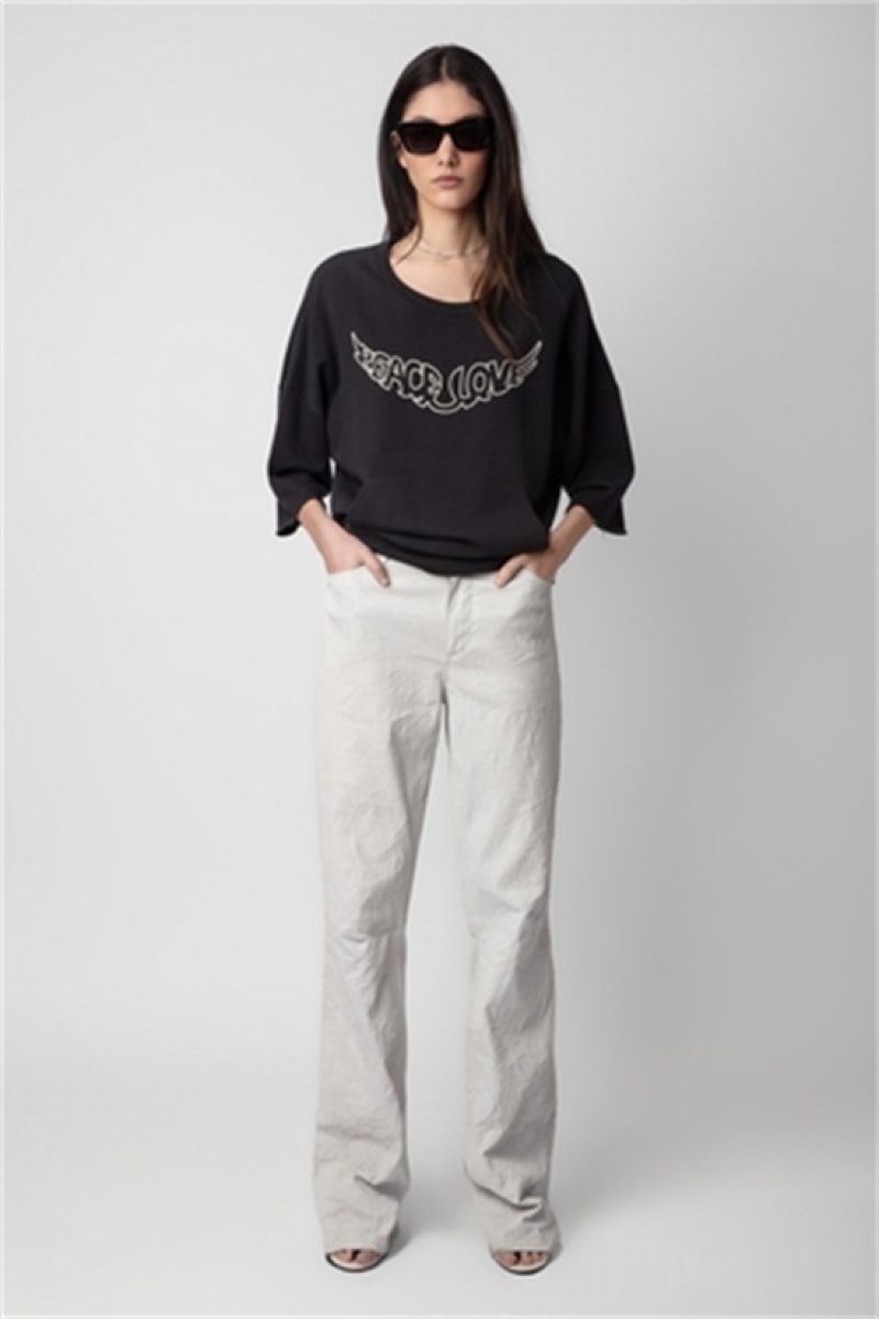 Zadig & Voltaire Kaly Love Wings Sweatshirt Gris | ZV-256248