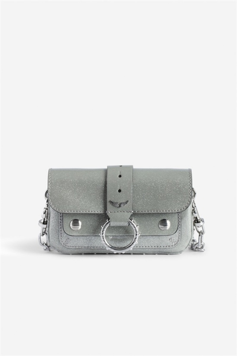 Zadig & Voltaire Kate Wallet Mettalic Bag Plateadas | ZV-256126