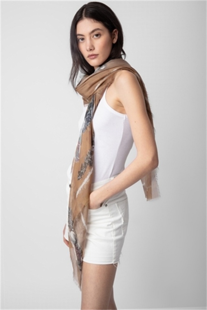 Zadig & Voltaire Kerry Scarf Marrones | ZV-255822