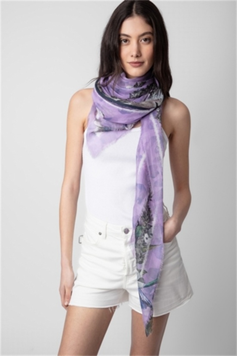 Zadig & Voltaire Kerry Scarf Moradas | ZV-255821