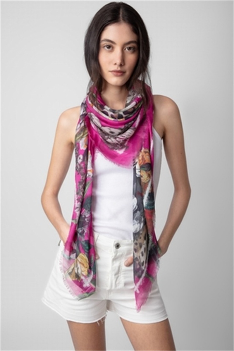 Zadig & Voltaire Kerry Scarf Moradas | ZV-255820