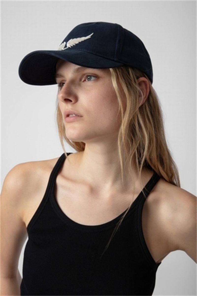 Zadig & Voltaire Klelia Rock Cap Azules Oscuro | ZV-255812