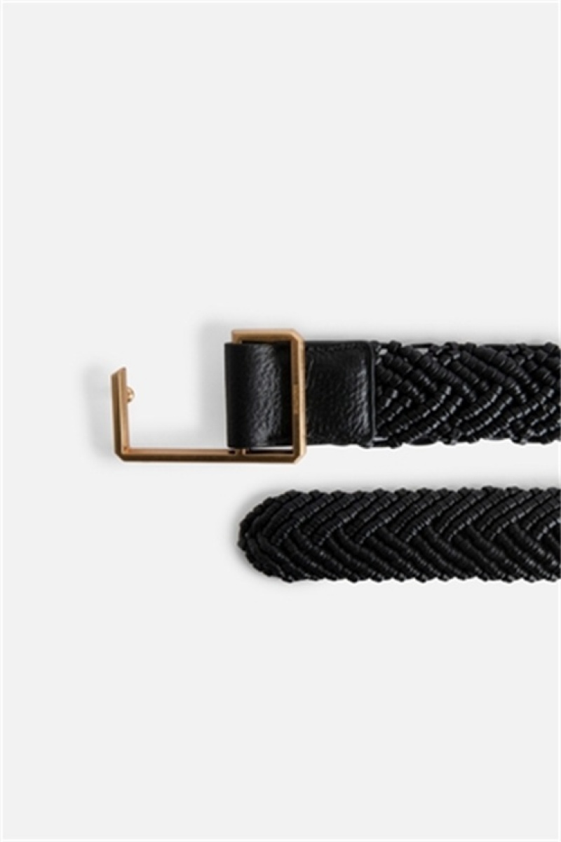 Zadig & Voltaire La Cecilia Belt Obsession 35mm Negras | ZV-255831