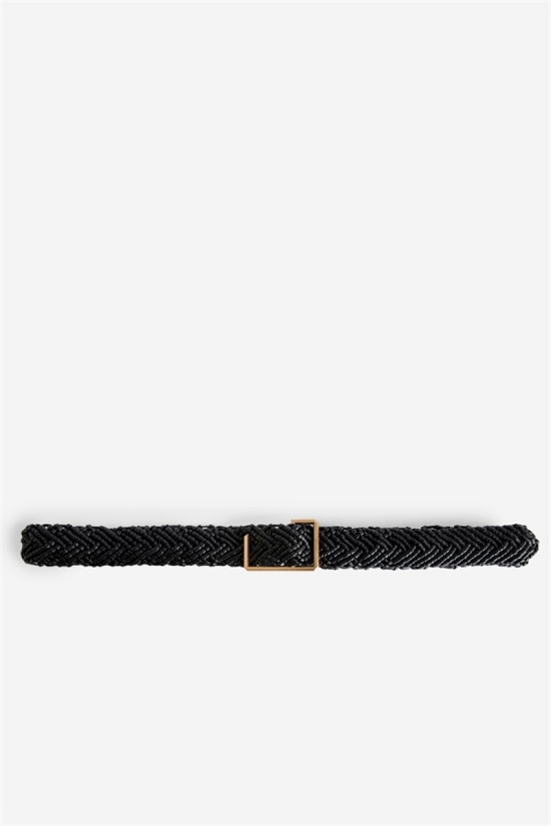 Zadig & Voltaire La Cecilia Belt Obsession 35mm Negras | ZV-255831