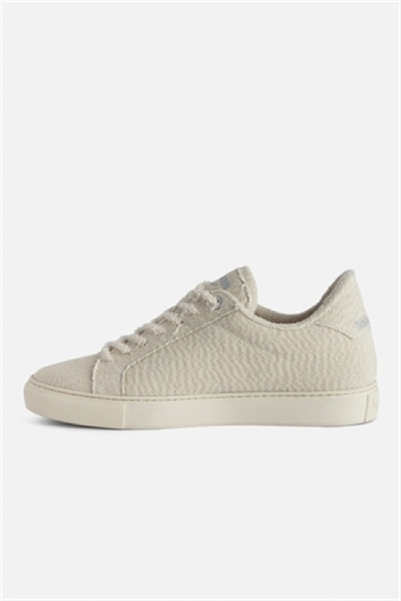 Zadig & Voltaire La Flash Glitter Sneakers Beige | ZV-255777