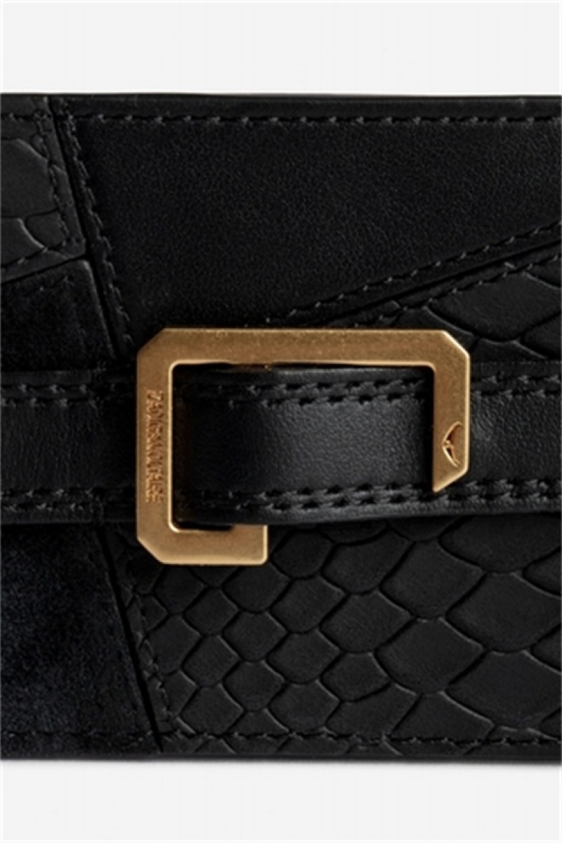 Zadig & Voltaire Le Cecilia Pass Card Case Negras | ZV-255927