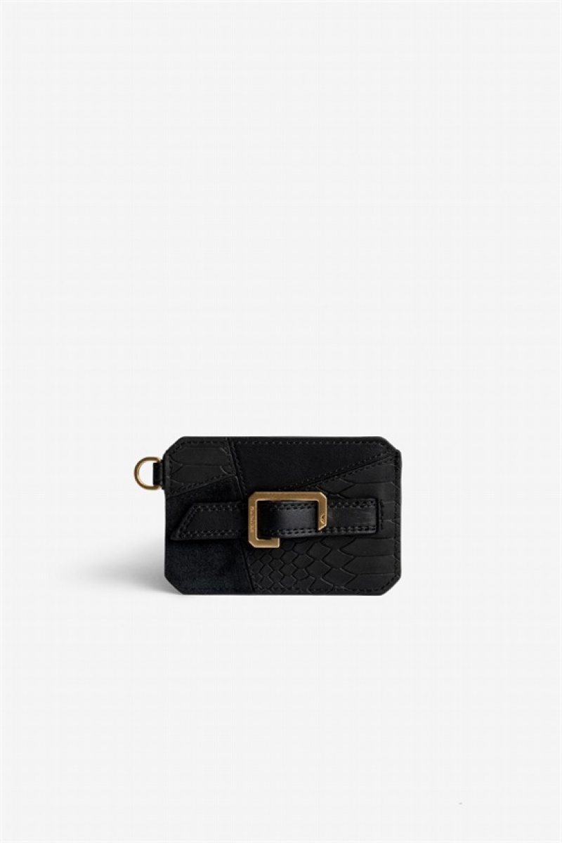 Zadig & Voltaire Le Cecilia Pass Card Case Negras | ZV-255927