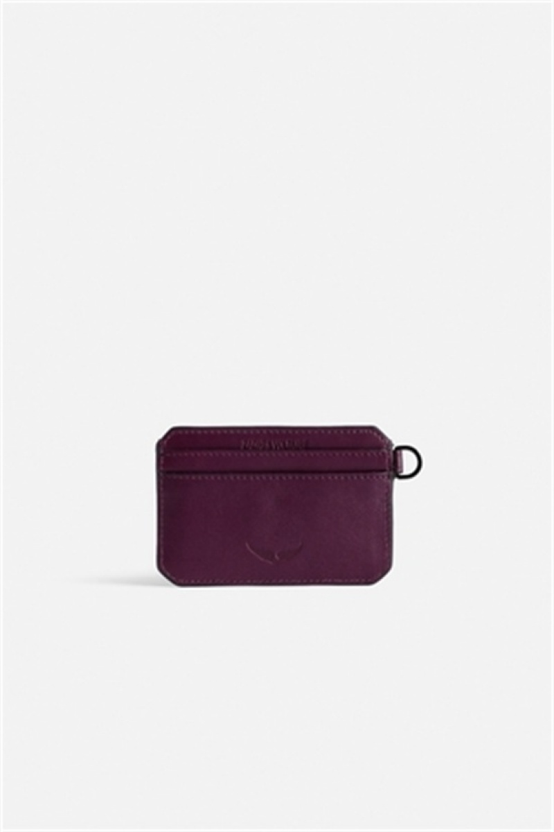 Zadig & Voltaire Le Cecilia Pass Card Holder Burdeos | ZV-255942