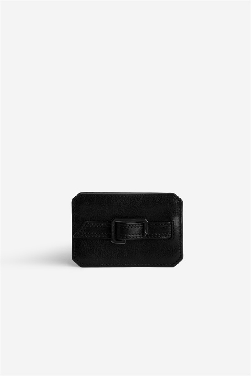 Zadig & Voltaire Le Cecilia Pass Card Holder Negras | ZV-255941