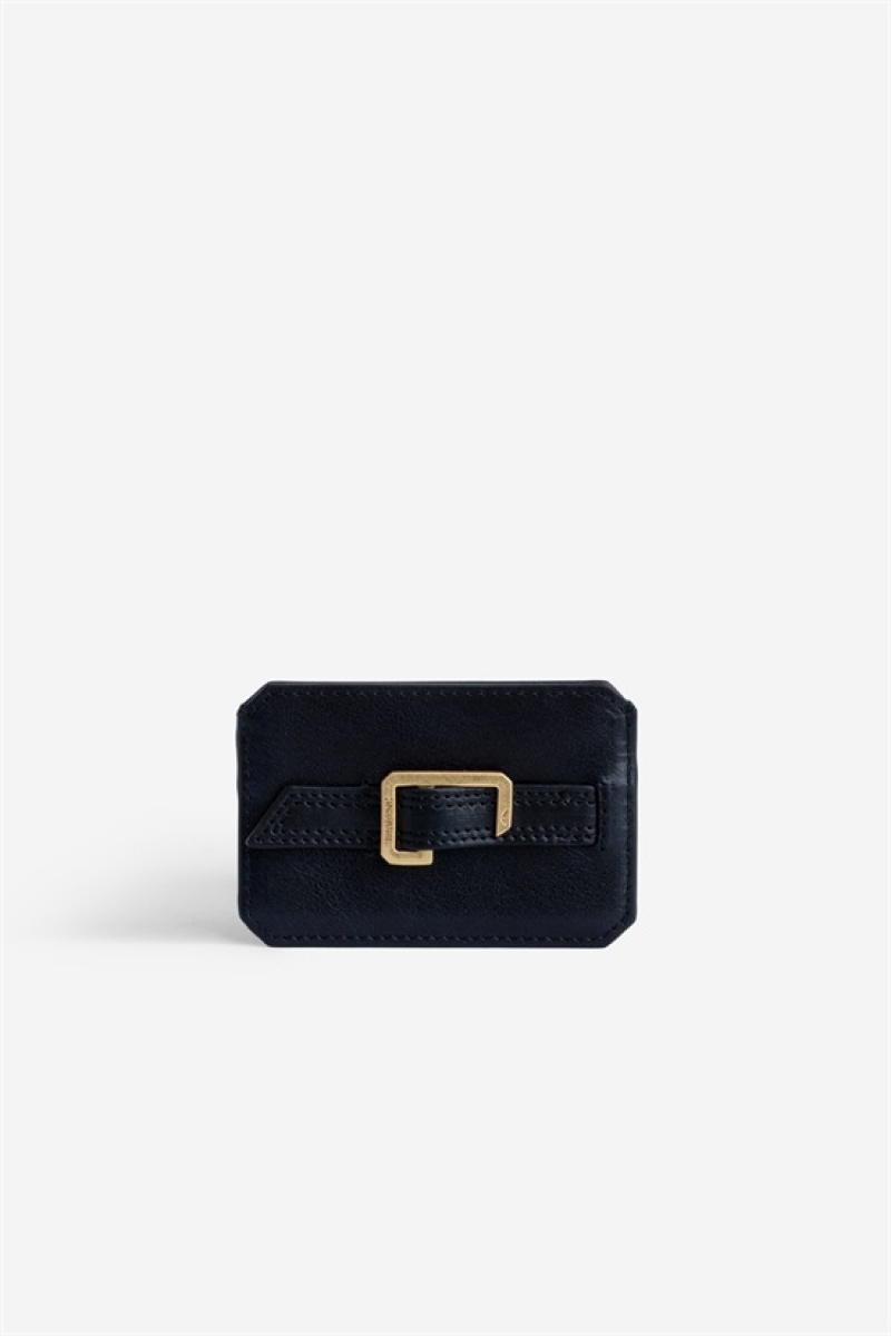 Zadig & Voltaire Le Cecilia Pass Card Holder Azules Oscuro | ZV-255940