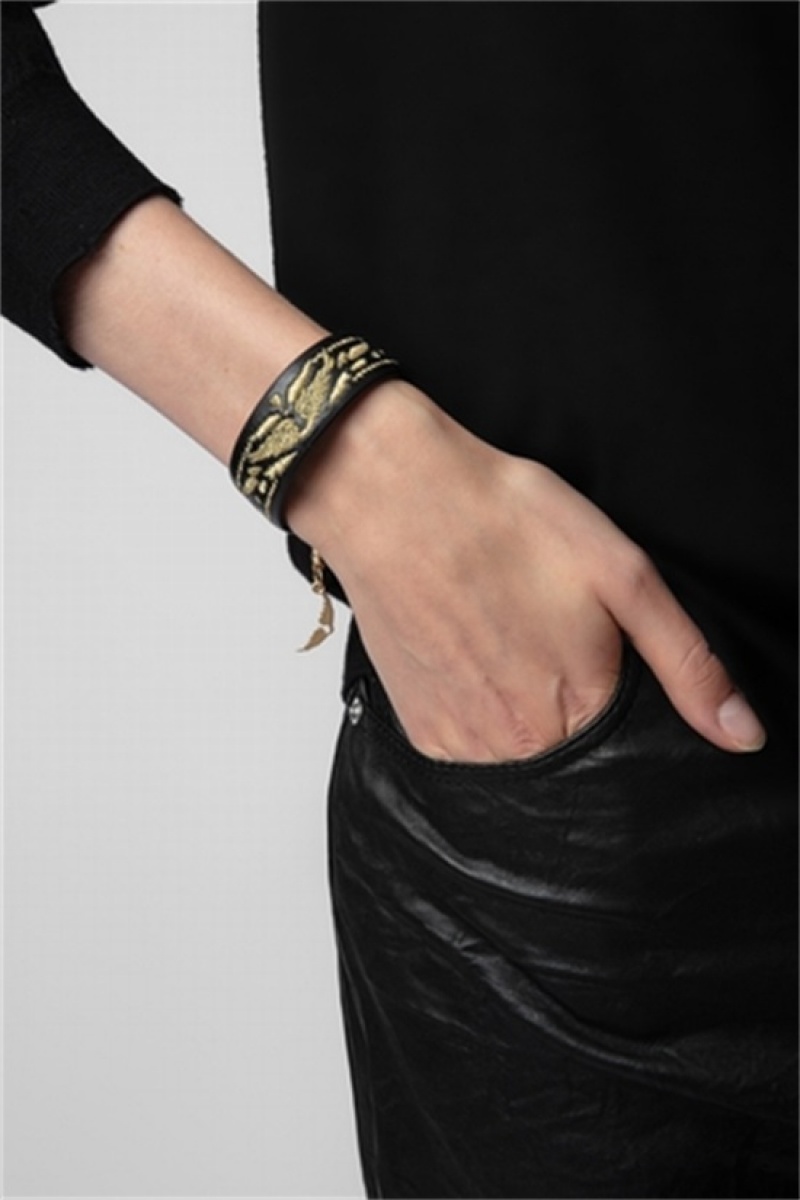 Zadig & Voltaire Lenny Bracelet Negras Doradas | ZV-255901