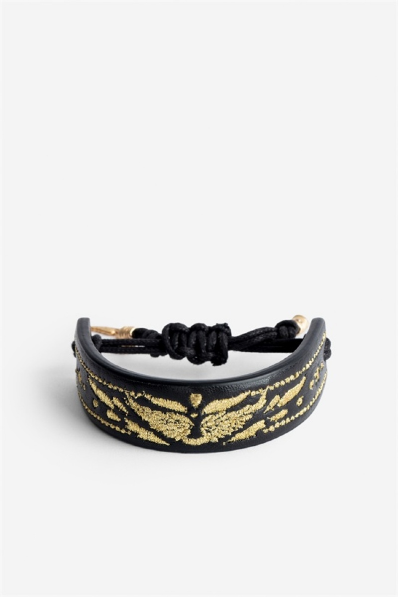 Zadig & Voltaire Lenny Bracelet Negras Doradas | ZV-255901