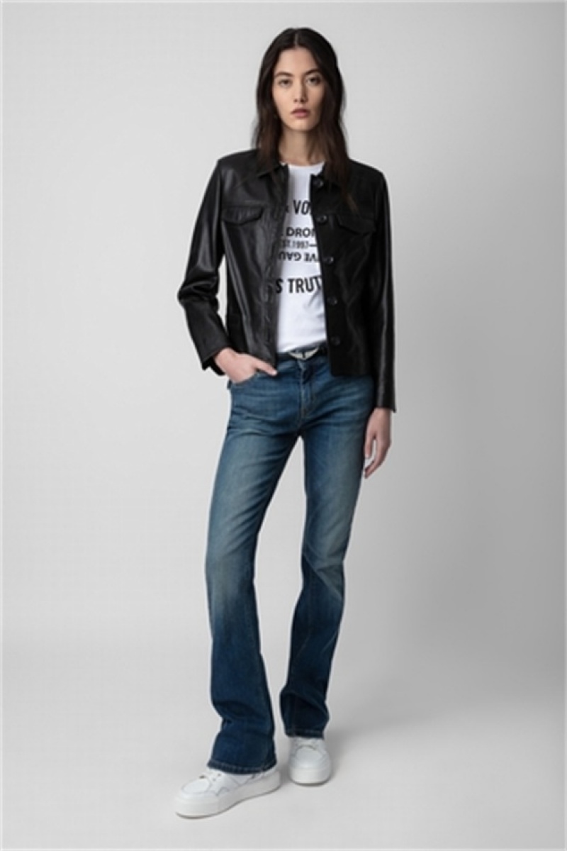 Zadig & Voltaire Liam Cuero Jacket Negras | ZV-256421