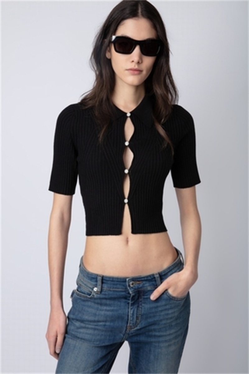 Zadig & Voltaire Lyam Top Negras | ZV-256305