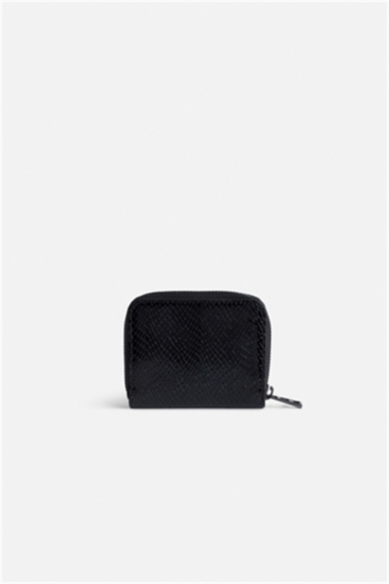 Zadig & Voltaire Mini Glossy Wallet Negras | ZV-255933