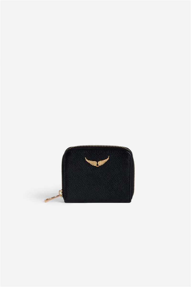 Zadig & Voltaire Mini Wallet Negras Doradas | ZV-255938