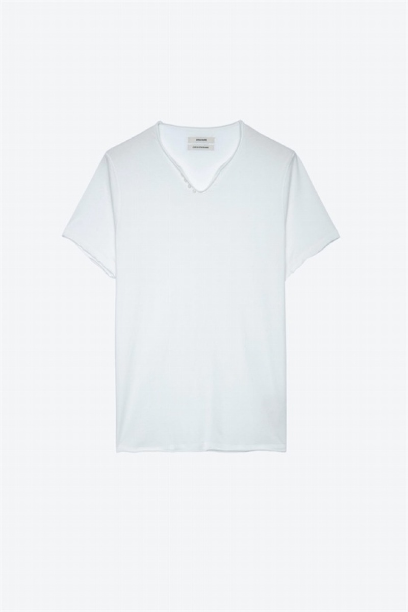 Zadig & Voltaire Monastir Mc T-shirt Blancas | ZV-255718