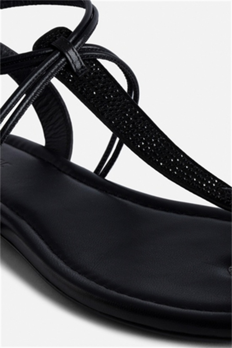 Zadig & Voltaire Moonstar Gamuza Sandals Negras | ZV-255789