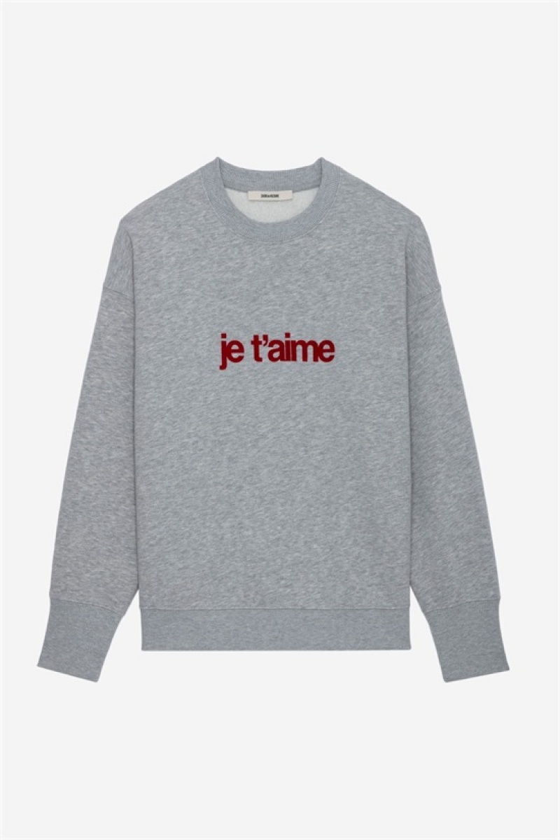 Zadig & Voltaire Oscar Je T\'aime Sweatshirt Gris | ZV-256252