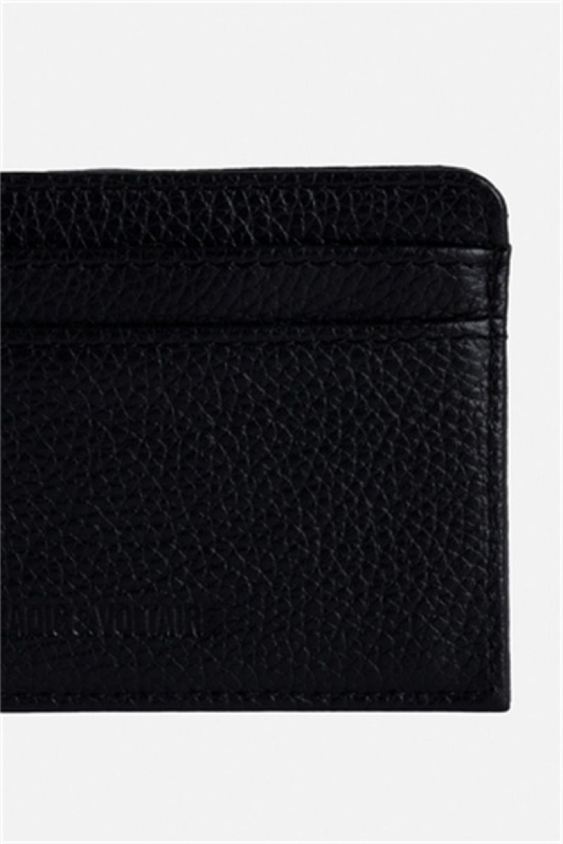 Zadig & Voltaire Pass Card Holder Negras Doradas | ZV-255943