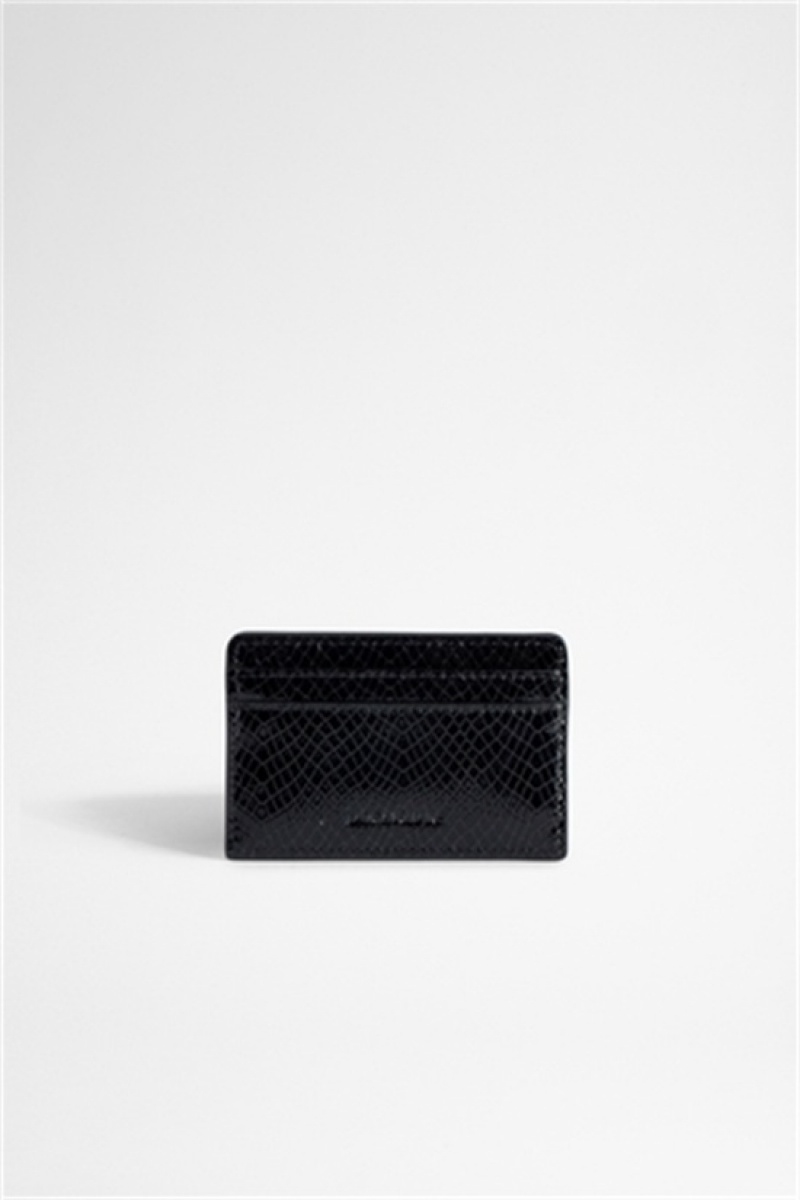 Zadig & Voltaire Pass Glossy Wallet Negras | ZV-255951