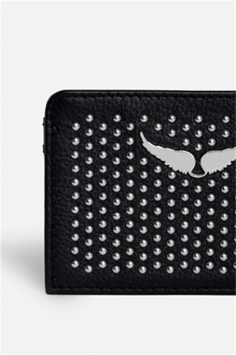 Zadig & Voltaire Pass Plumetis Wallet Negras | ZV-255948