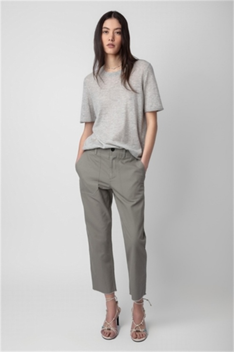 Zadig & Voltaire Project Pants Kaki | ZV-256217