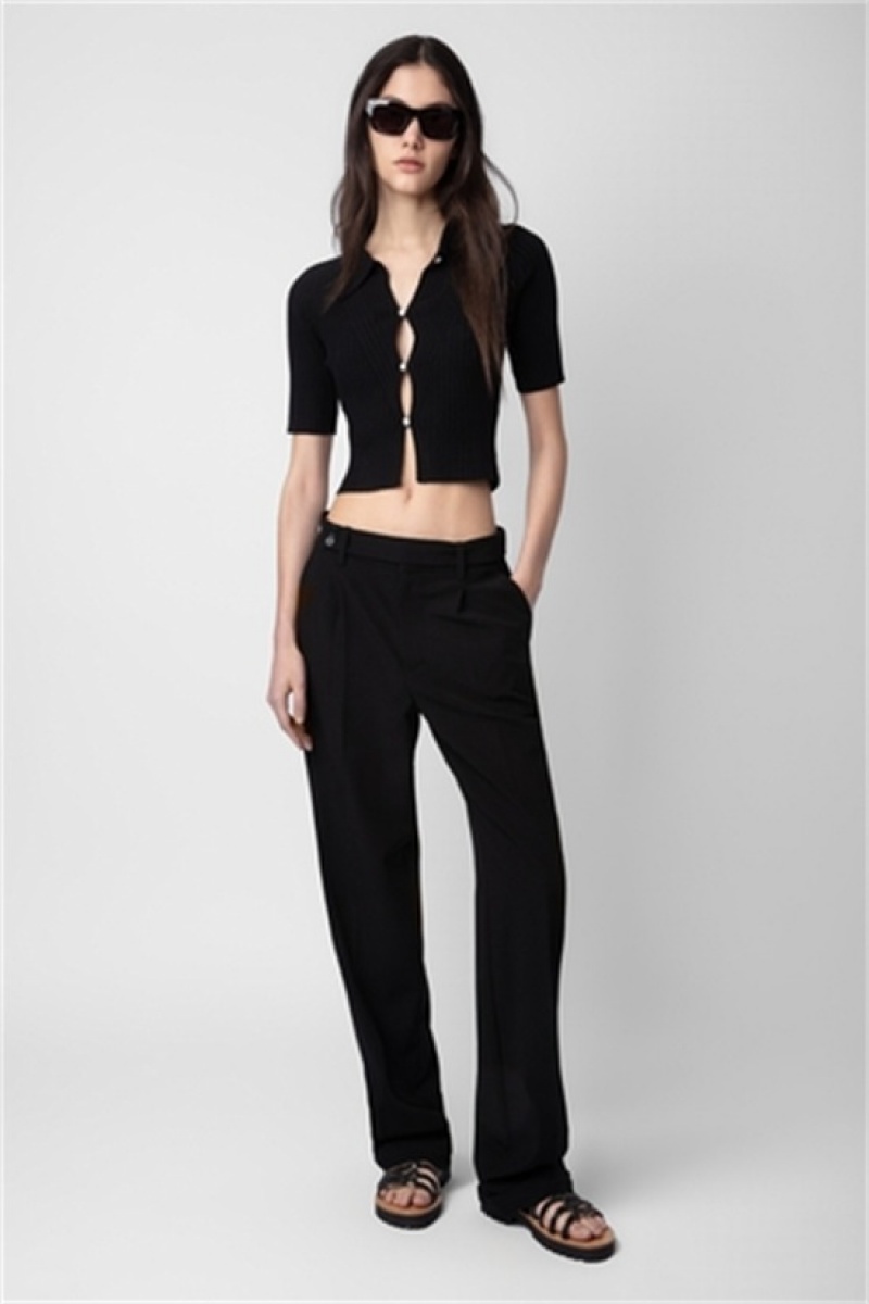 Zadig & Voltaire Pura Crepe Pants Negras | ZV-256223