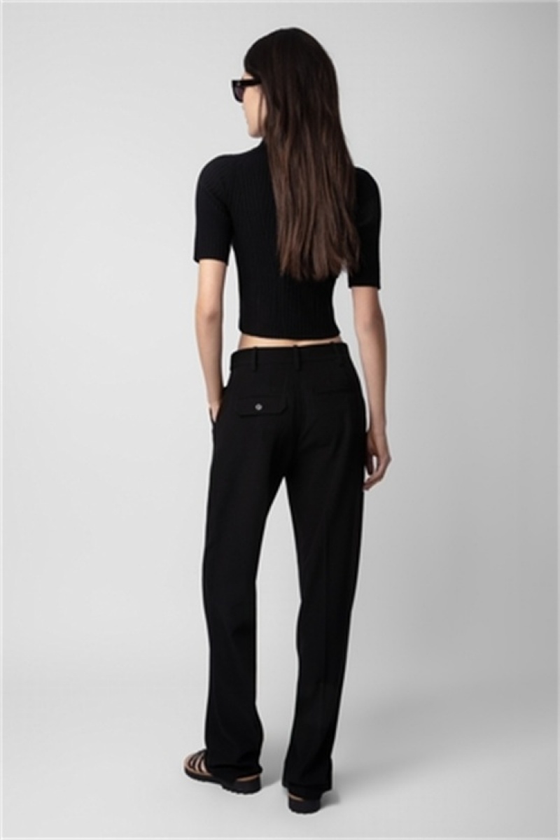 Zadig & Voltaire Pura Crepe Pants Negras | ZV-256223