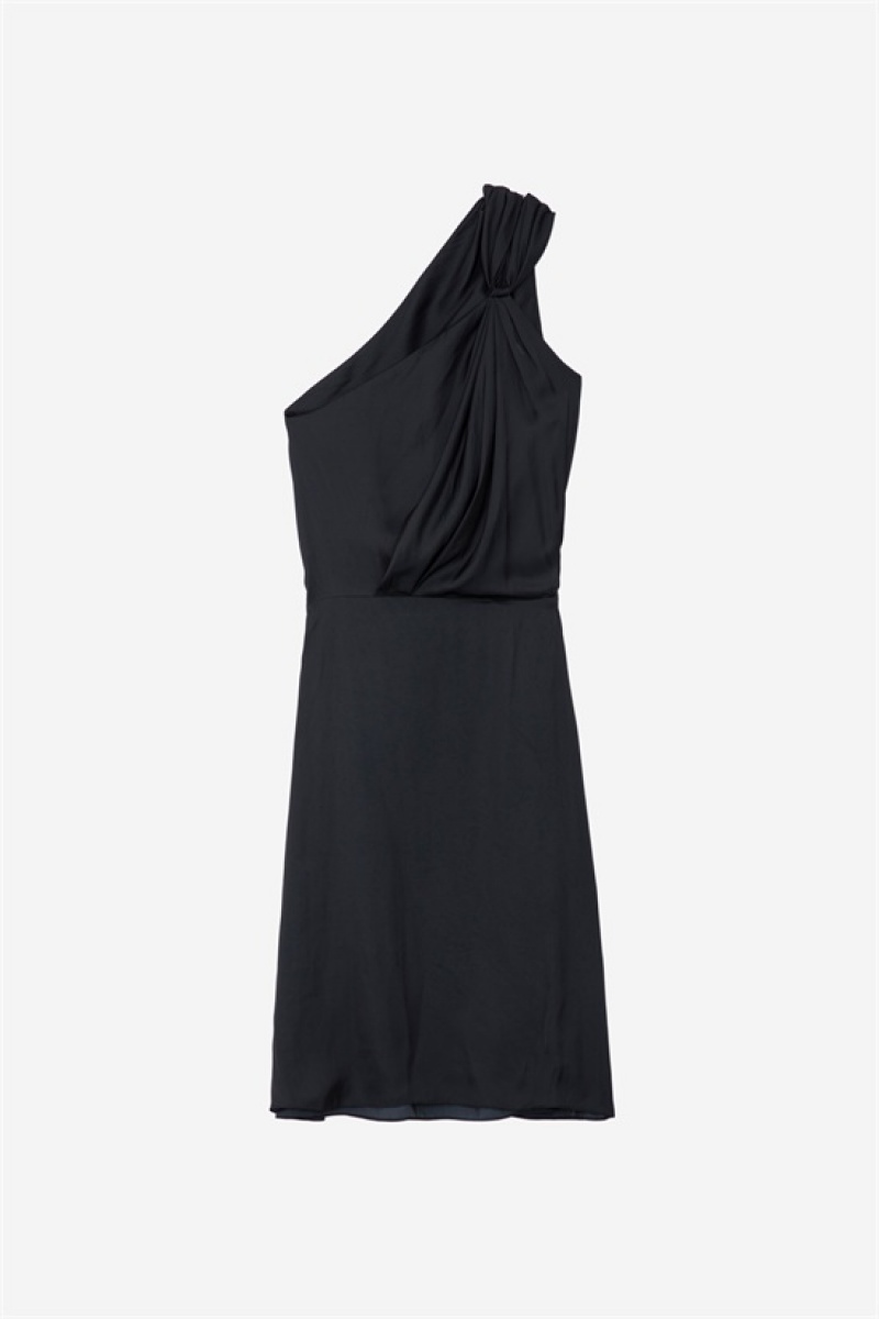 Zadig & Voltaire Razal Satin Vestido Negras | ZV-256369