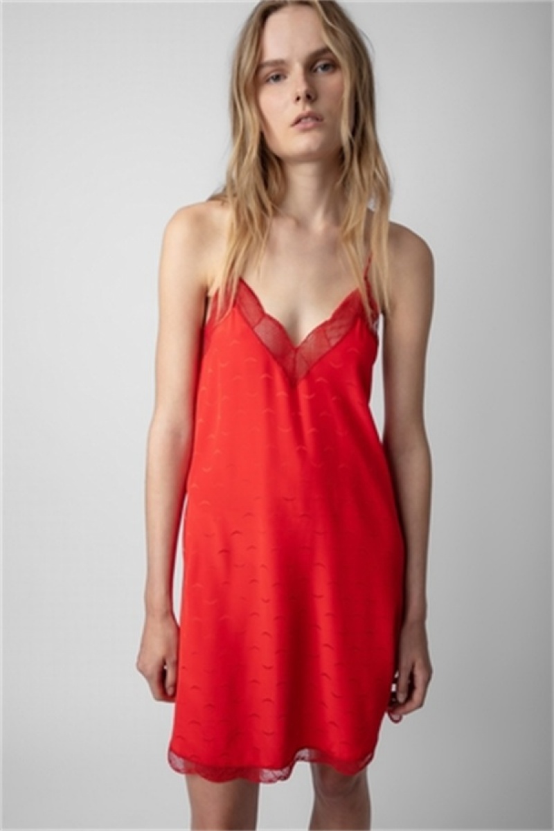 Zadig & Voltaire Ristyz Silk Vestido Rojas | ZV-256404