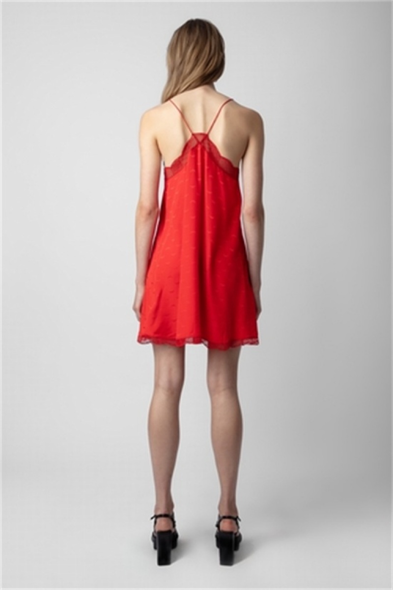 Zadig & Voltaire Ristyz Silk Vestido Rojas | ZV-256404