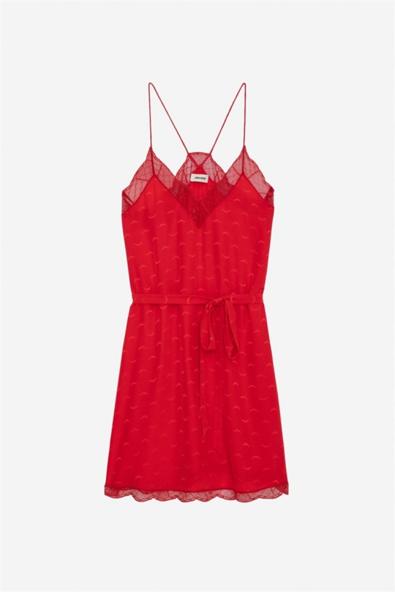 Zadig & Voltaire Ristyz Silk Vestido Rojas | ZV-256404