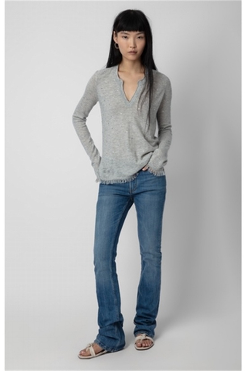 Zadig & Voltaire Riviera Cashmere Sueter Gris | ZV-256461