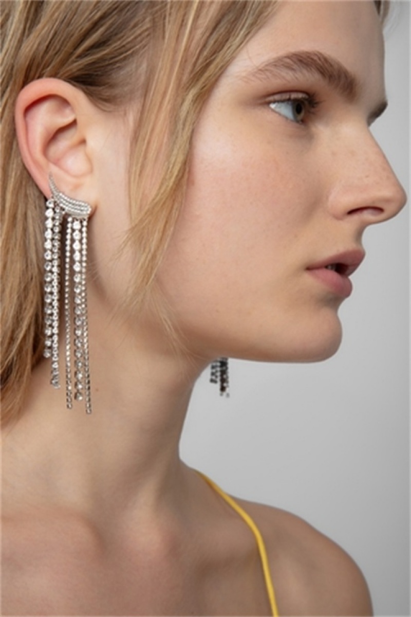 Zadig & Voltaire Rock Color Earring Plateadas | ZV-255856