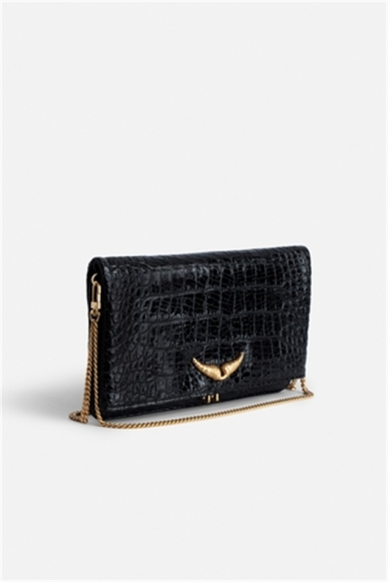 Zadig & Voltaire Rock Embrossed Bag Negras | ZV-256194