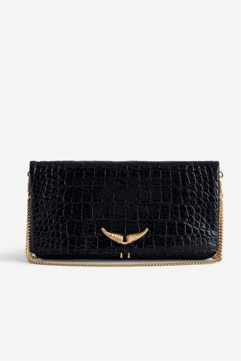 Zadig & Voltaire Rock Embrossed Bag Negras | ZV-256194