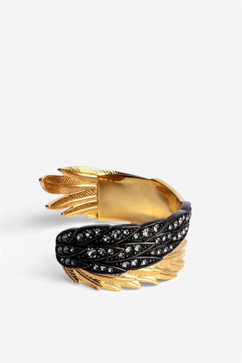 Zadig & Voltaire Rock Feather Bracelet Doradas | ZV-255873