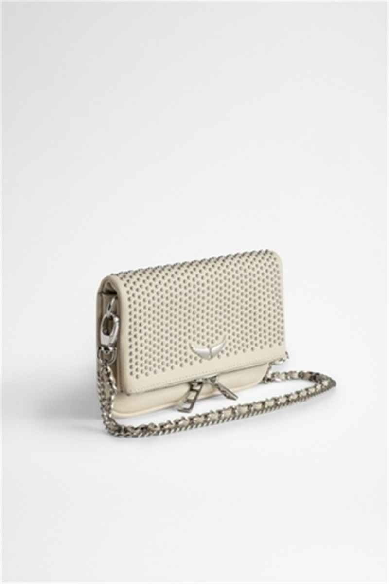 Zadig & Voltaire Rock Nano Plumetis Bag Beige | ZV-256159