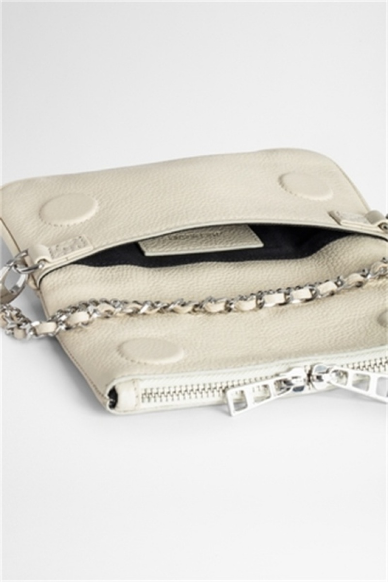 Zadig & Voltaire Rock Nano Plumetis Bag Beige | ZV-256159