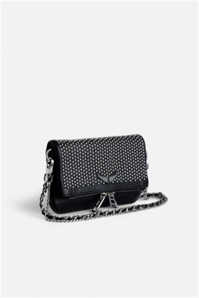 Zadig & Voltaire Rock Nano Plumetis Bag Negras | ZV-256160