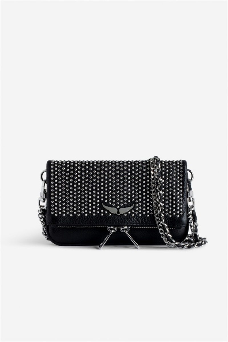 Zadig & Voltaire Rock Nano Plumetis Bag Negras | ZV-256160