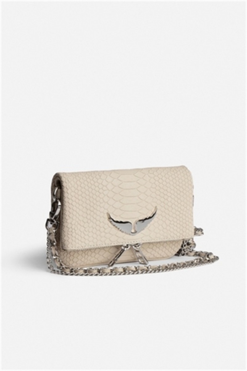 Zadig & Voltaire Rock Nano Soft Savage Bag Beige | ZV-256150