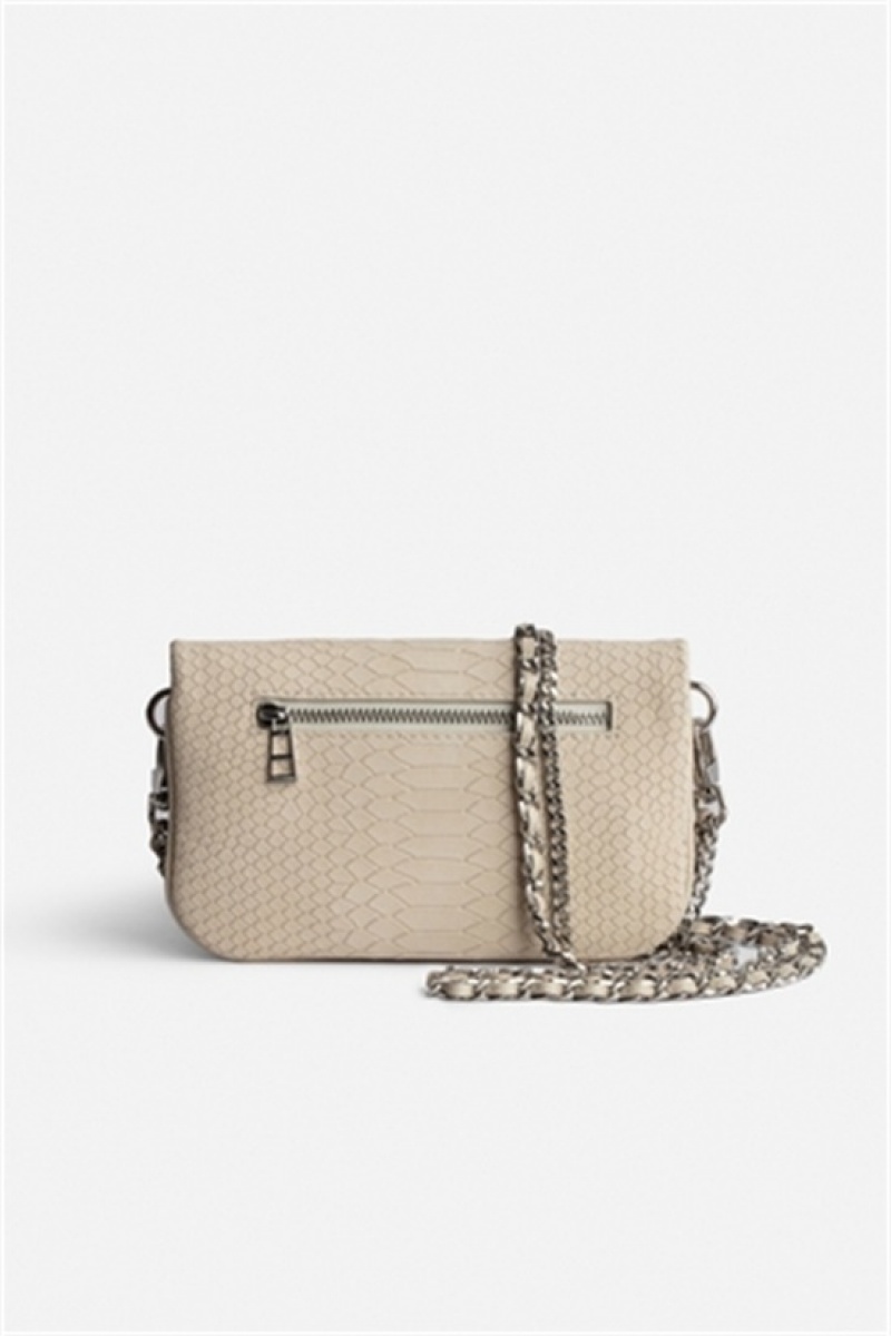 Zadig & Voltaire Rock Nano Soft Savage Bag Beige | ZV-256150