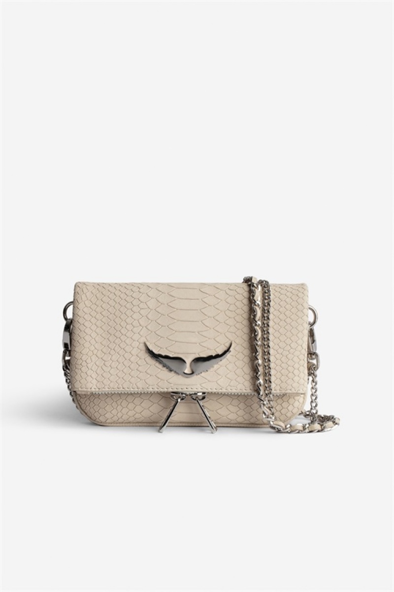 Zadig & Voltaire Rock Nano Soft Savage Bag Beige | ZV-256150